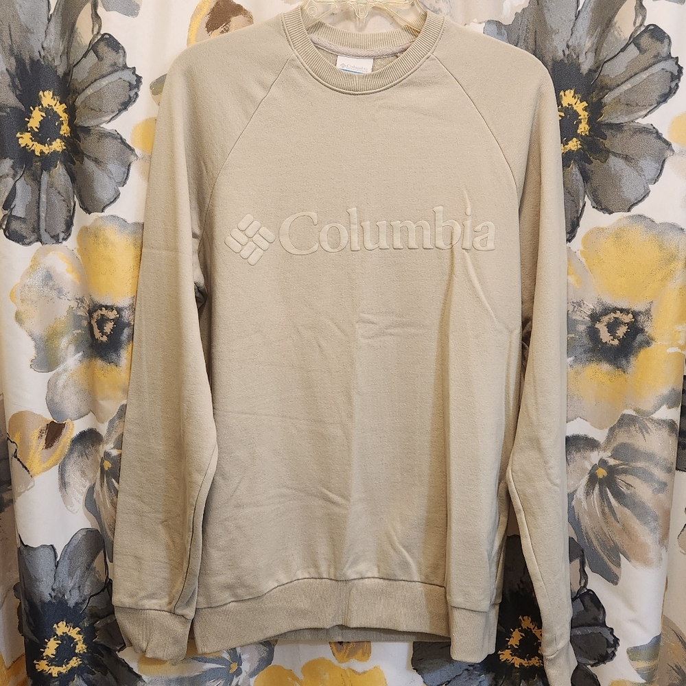 Men's size small Columbia tan sweatshirt
